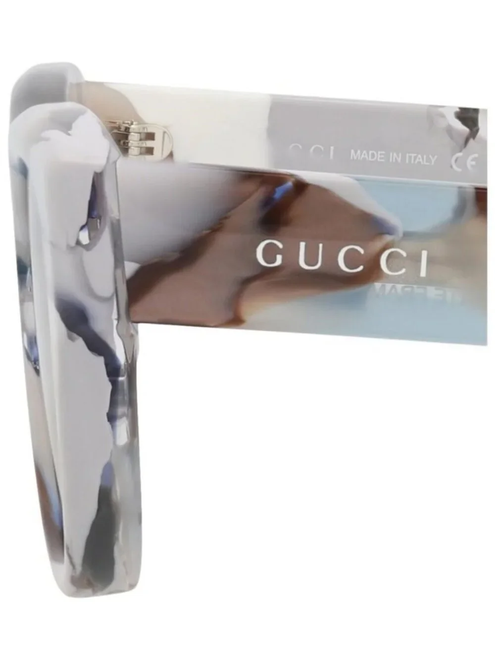 New Gucci Mens Square/Rectangle Grey Grey Brown Fashion Designer Sunglasses